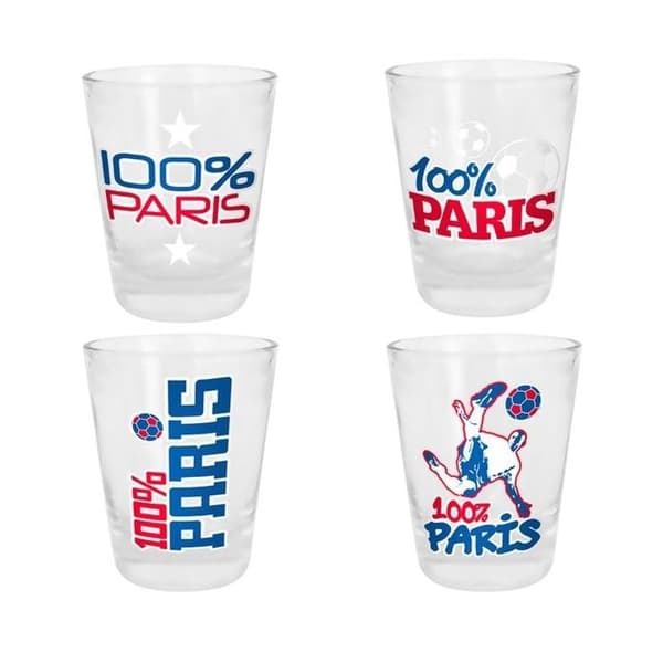 Paris skjutglas (set med 4) skott 100 % Paris