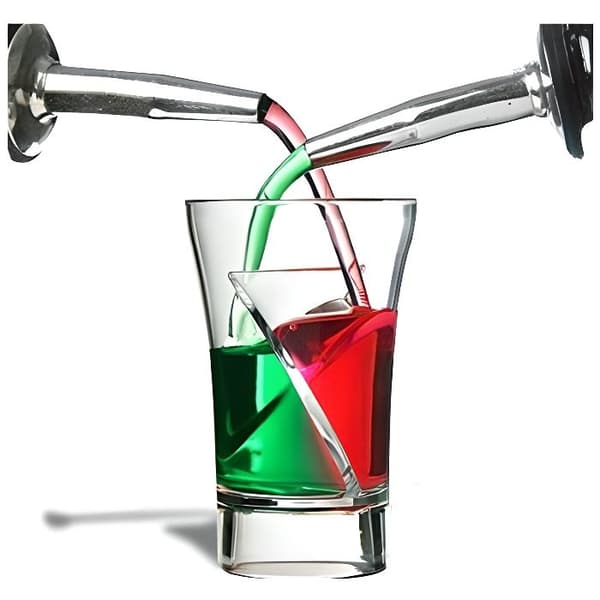 Glasskytte twister med dubbelfack sats av 5 ovanliga shooter party mottagare.