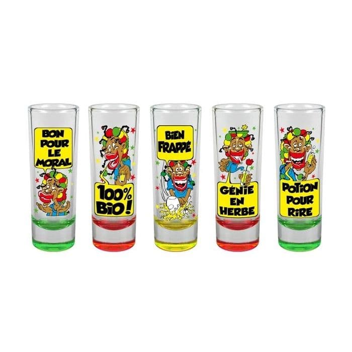 Rasta skytteglasögon (5 st) Shot Rastaman