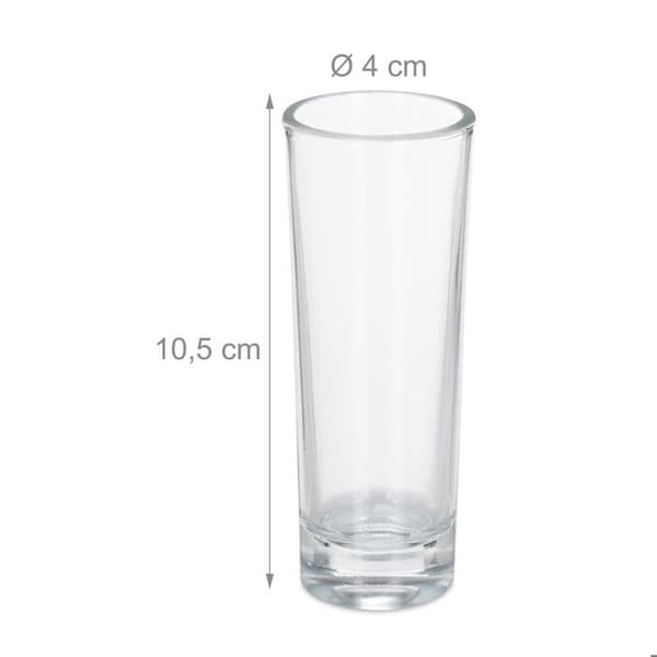 Shotglas - 10039778-0 - Transparent - Set om 6 - Glas - Diskmaskinssäker
