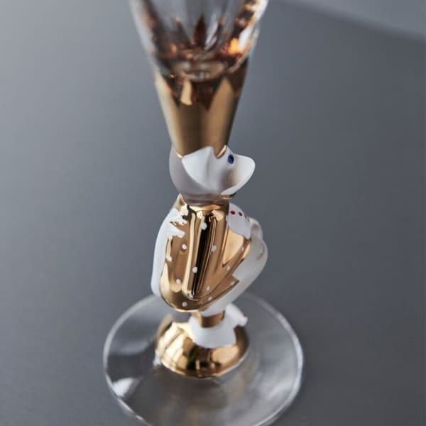 Nobel The Sparkling Devil Glas 19cl, Gold - Orrefors