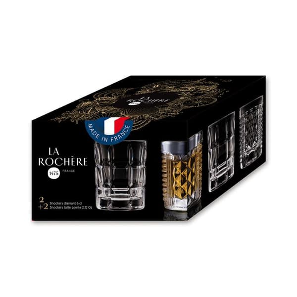 Shotglasögon - La Rochere - After - Set med 4 - 6 cl - Transparent - Modern design