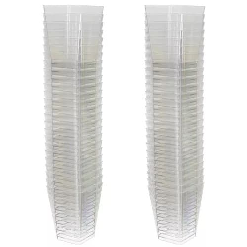 Fyrkantiga Plastbägare – 120 ml, 50-pack för Eleganta Desserter