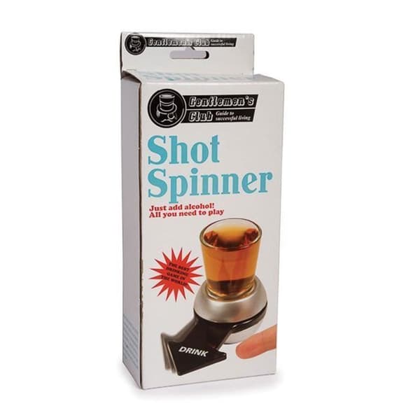 Shot Spinner-spel - Shotglas med bas och röd pil - Dryckeslek