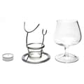 Miniatyrbild 2 av 2: CKB Ltd® Cognac Glas Brandy Snifter Warmer värmeljus Ljus &amp; Crome Hållare Cognac &amp; smakglas 400ml
