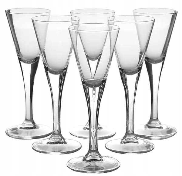 Sæt med 6 likørglas 55 ml 15 cm