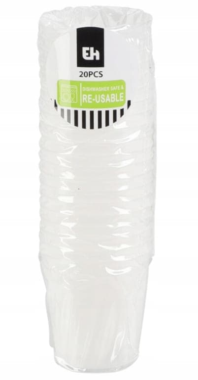 Set med 20 vodka-shotglas 30 ml plastfärgade