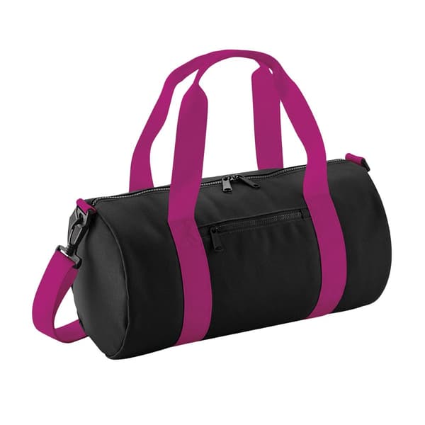 Bagbase Mini tønde skuldertaske Black/Fuchia One Size
