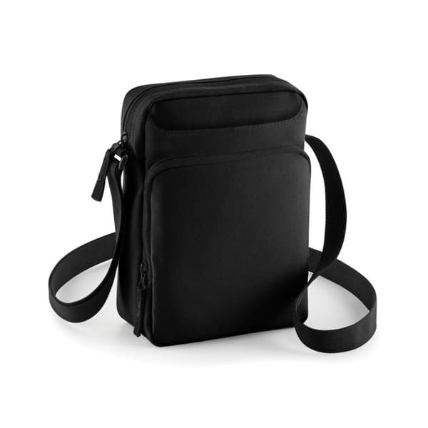 Bagbase Across Shoulder Strap Cross Body Bag (Pack Of 2) Black One Size