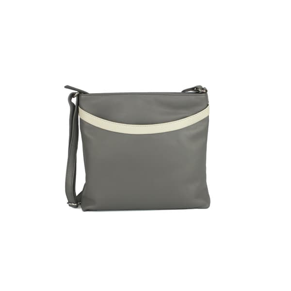Eastern Counties Leather Womens/Ladies Aimee Colour Band Handbag Grey/White One size