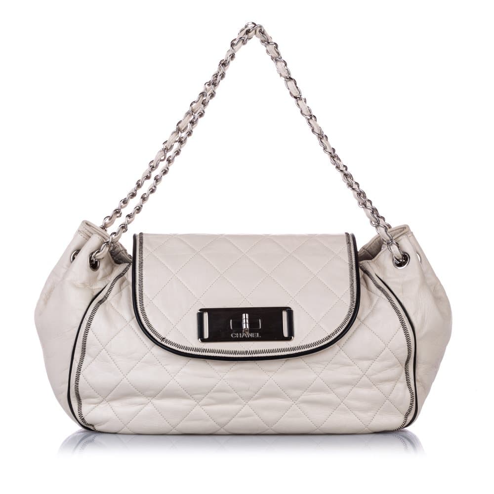 Chanel Accordion CC Reissue Shoulder Bag White