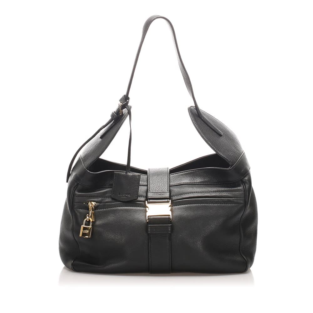 Loewe Leather Shoulder Bag Black