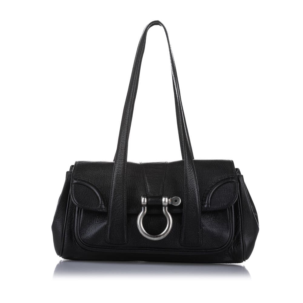 Burberry Leather Shoulder Bag Black