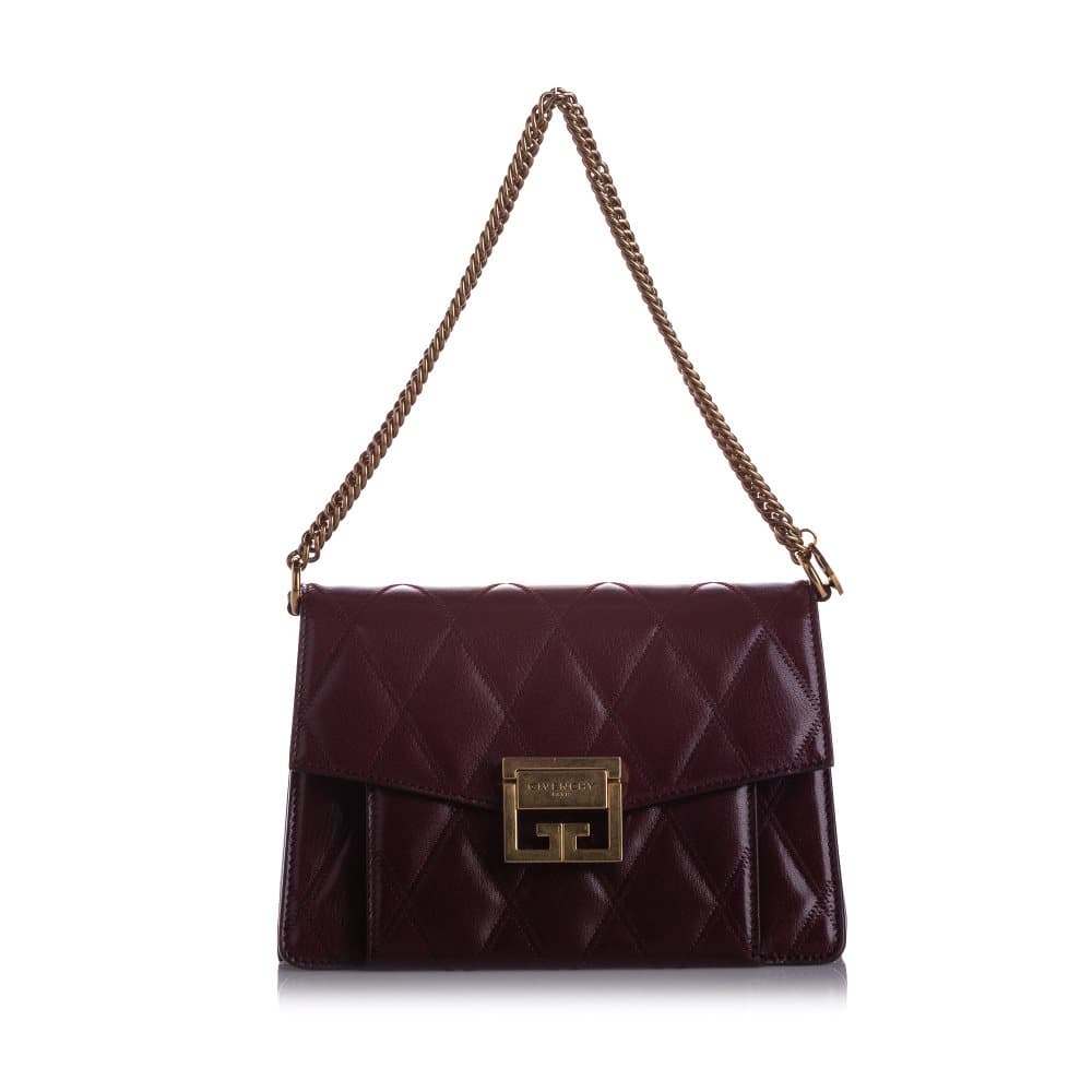 Givenchy Small GV3 Quilted Leather Shoulder Bag Red