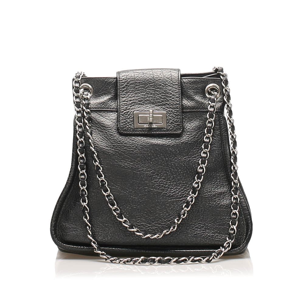 Chanel Leather Shoulder Bag Black