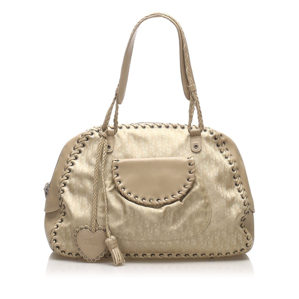 Dior Diorissimo Canvas Shoulder Bag Brown