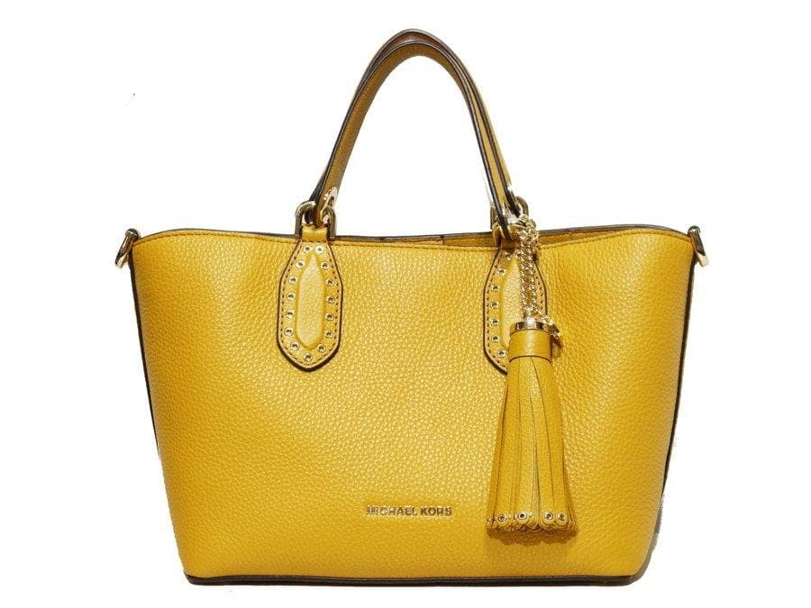 Michael Kors Michael Kors Brooklyn Gul Liten Grab Axelremsväska