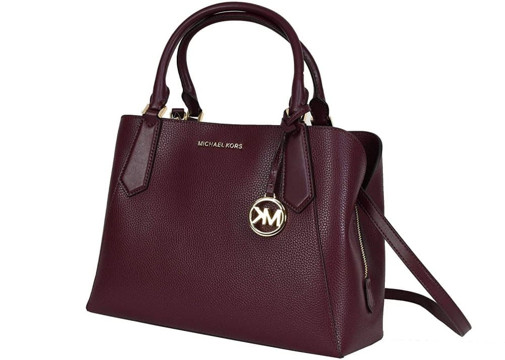 Michael Kors Kimberly Vinröd Stor East West Crossbody-väska