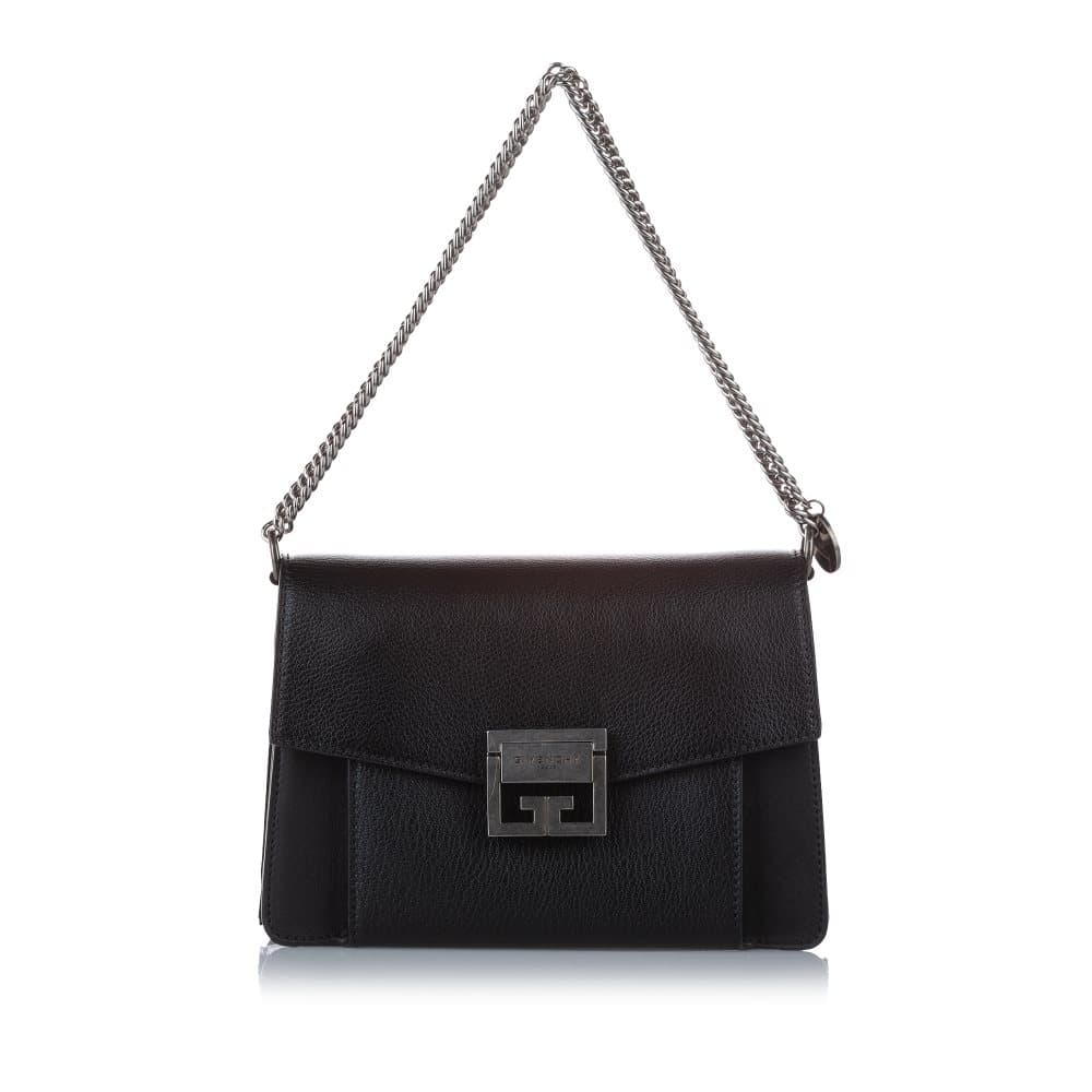 Givenchy Small GV3 Leather Shoulder Bag Black