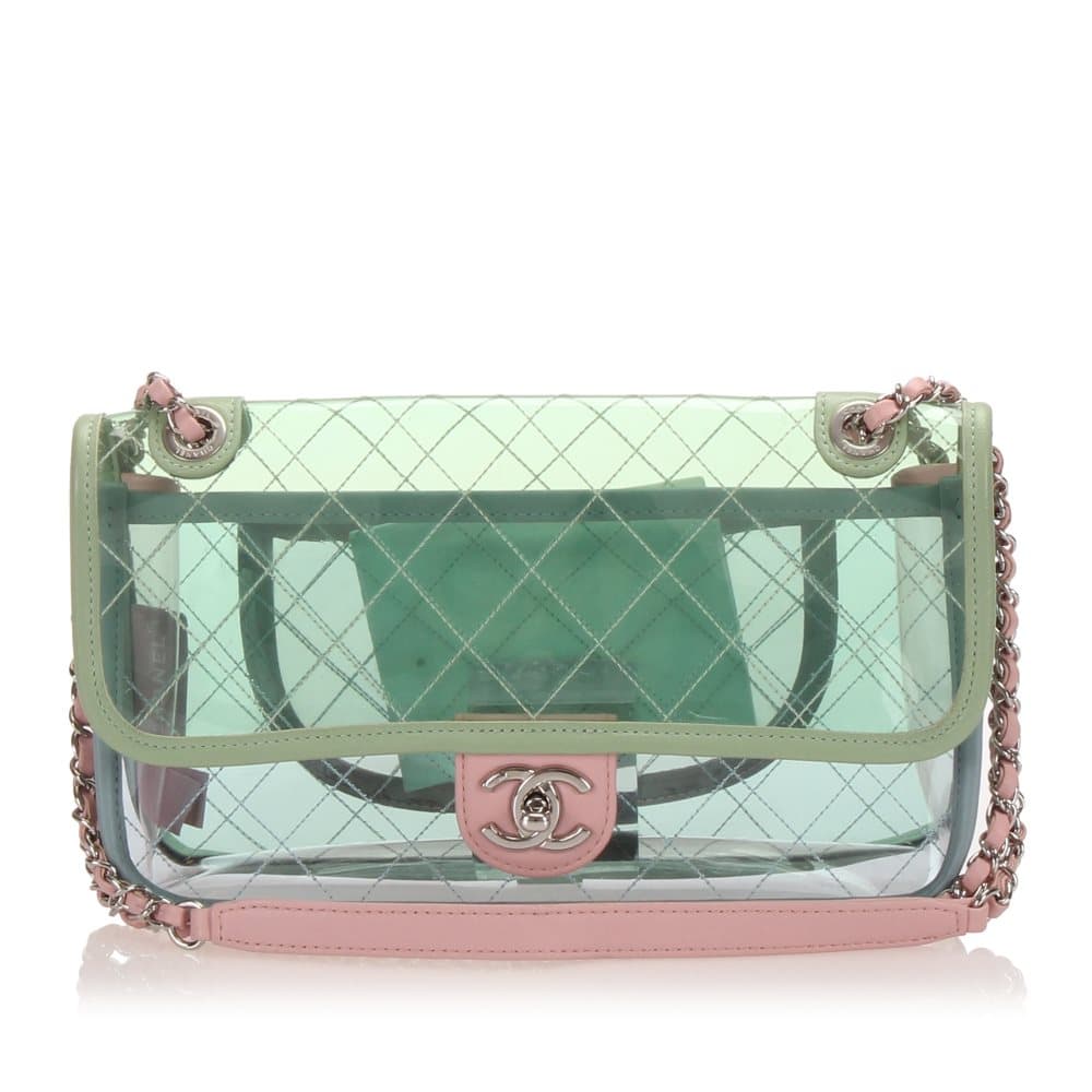 Chanel Coco Splash Flap Shoulder Bag Green