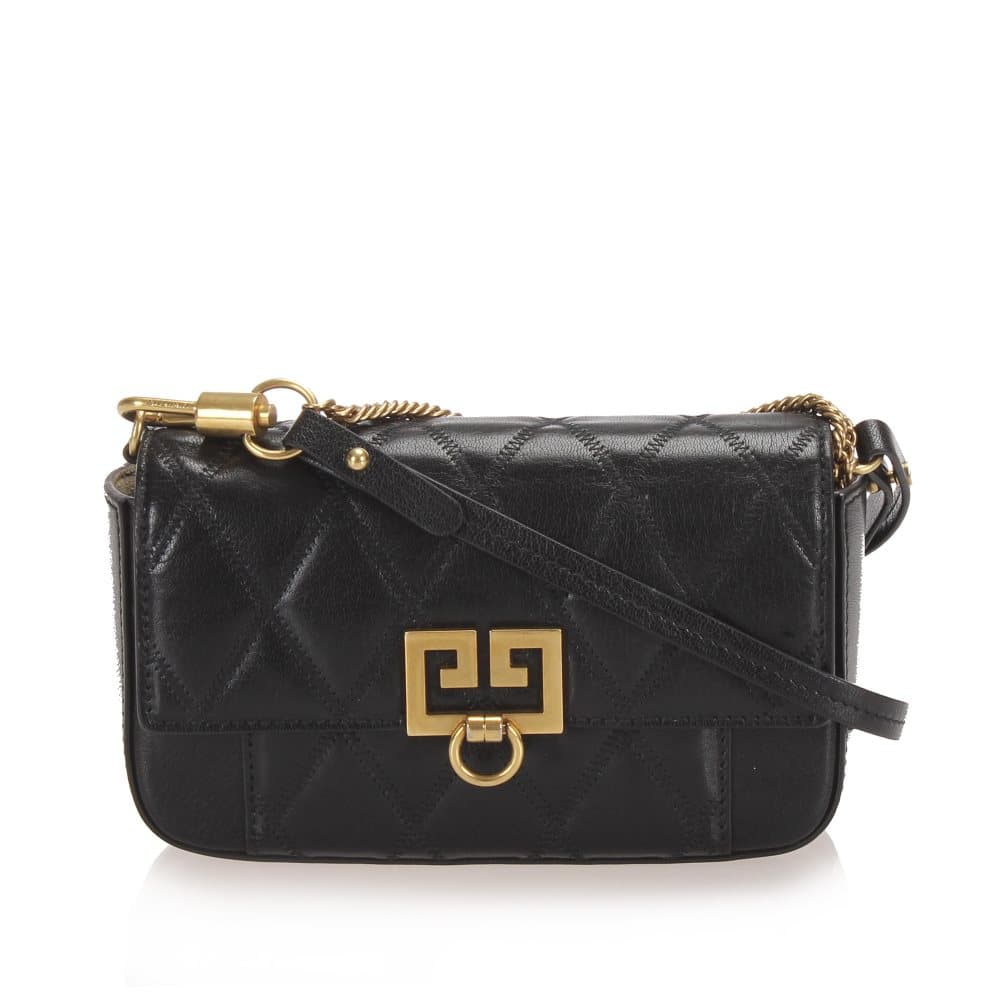 Givenchy GV3 Leather Crossbody Bag Black