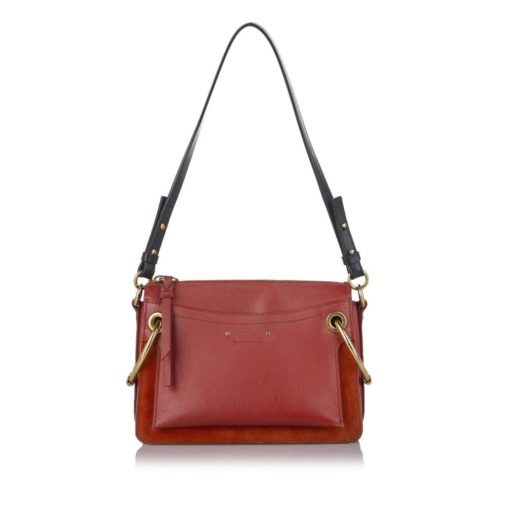 Pre-owned Chloe Roy Leather Shoulder Bag Red