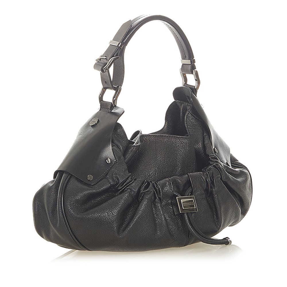 burberry black leather shoulder bag