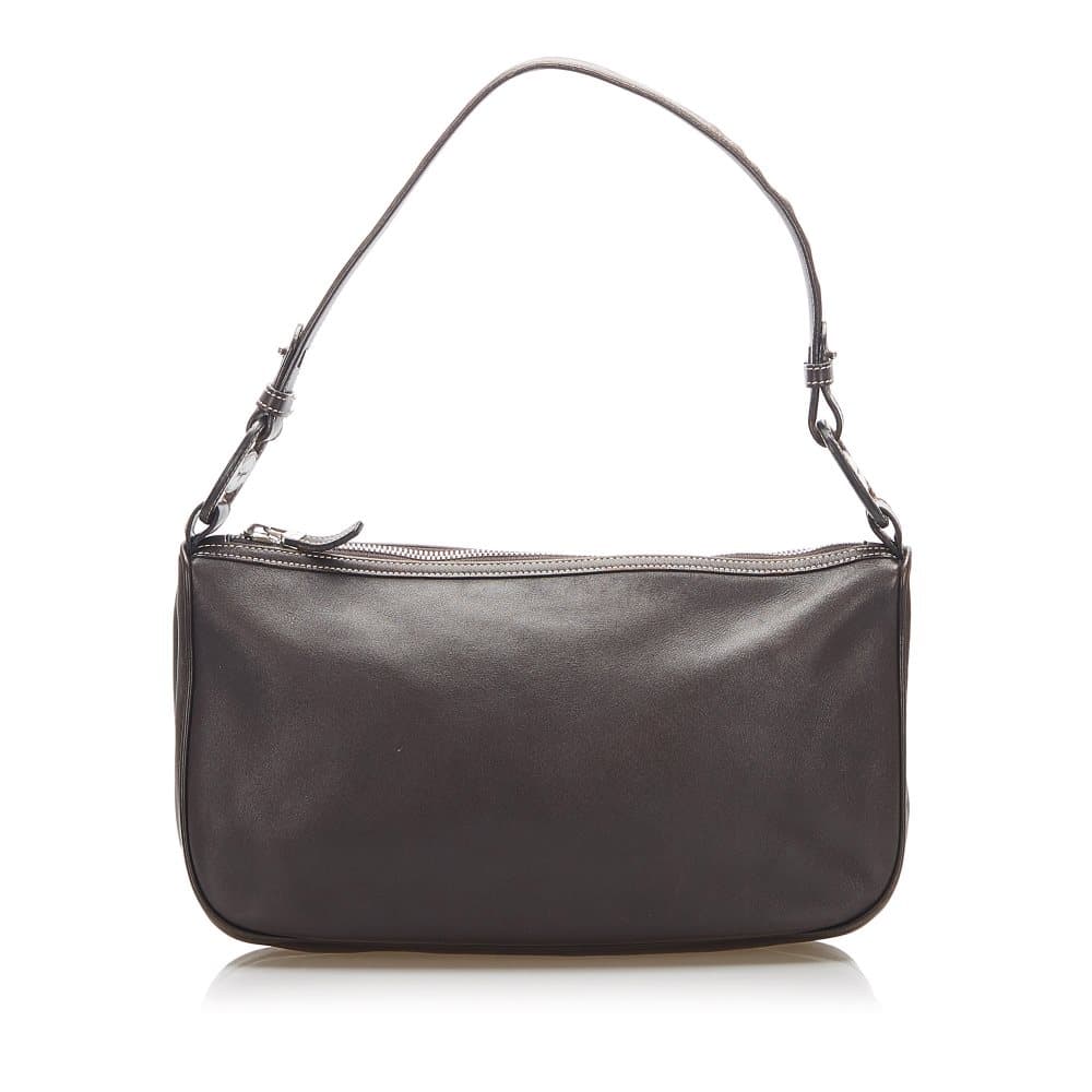 Pre-owned Ferragamo Leather Shoulder Bag Brown