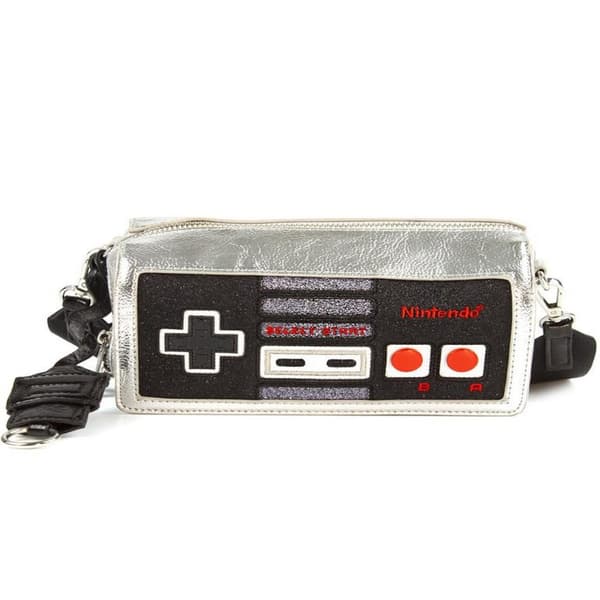 Danielle Nicole Controller Super Mario Crossbody Bag Black/Silver One Size