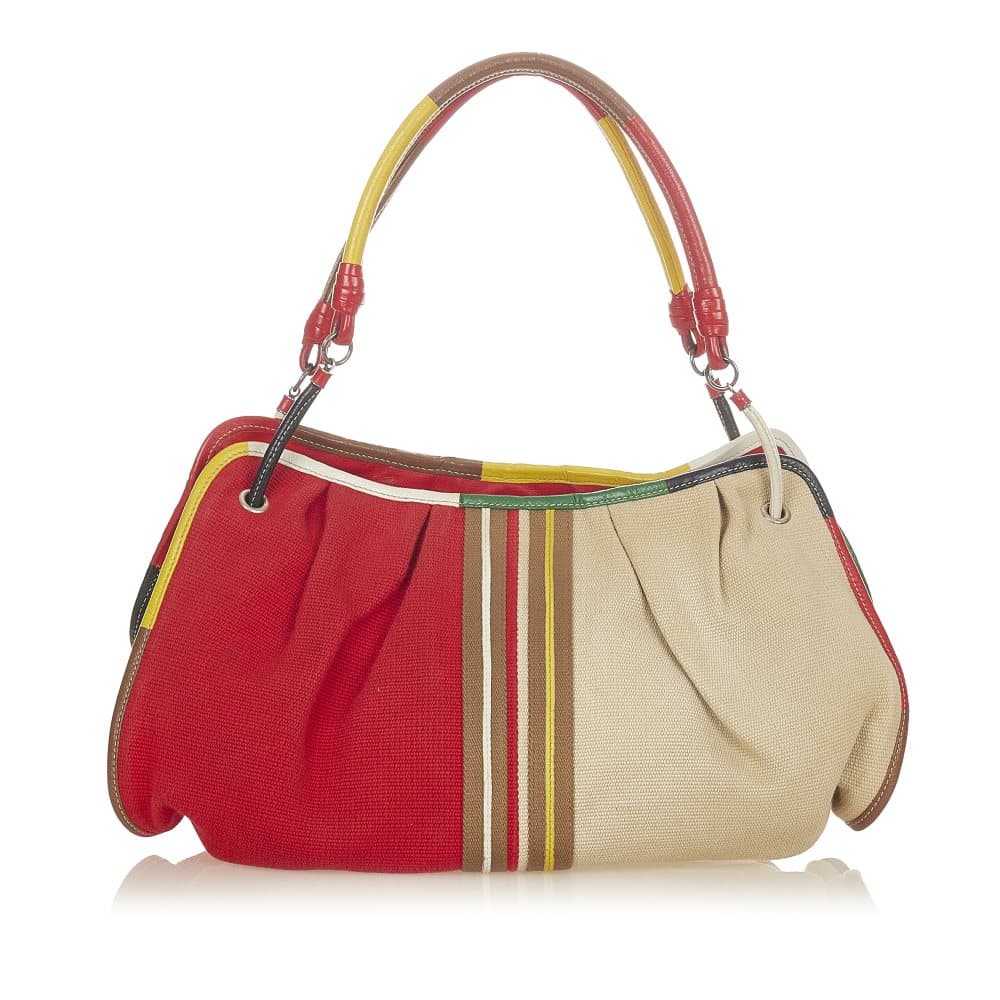 Pre-owned Bottega Veneta Multicolor Canvas Shoulder Bag Multi