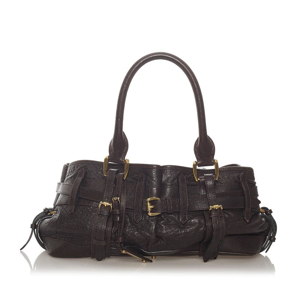 Pre-owned Burberry Rowan Leather Shoulder Bag Brown