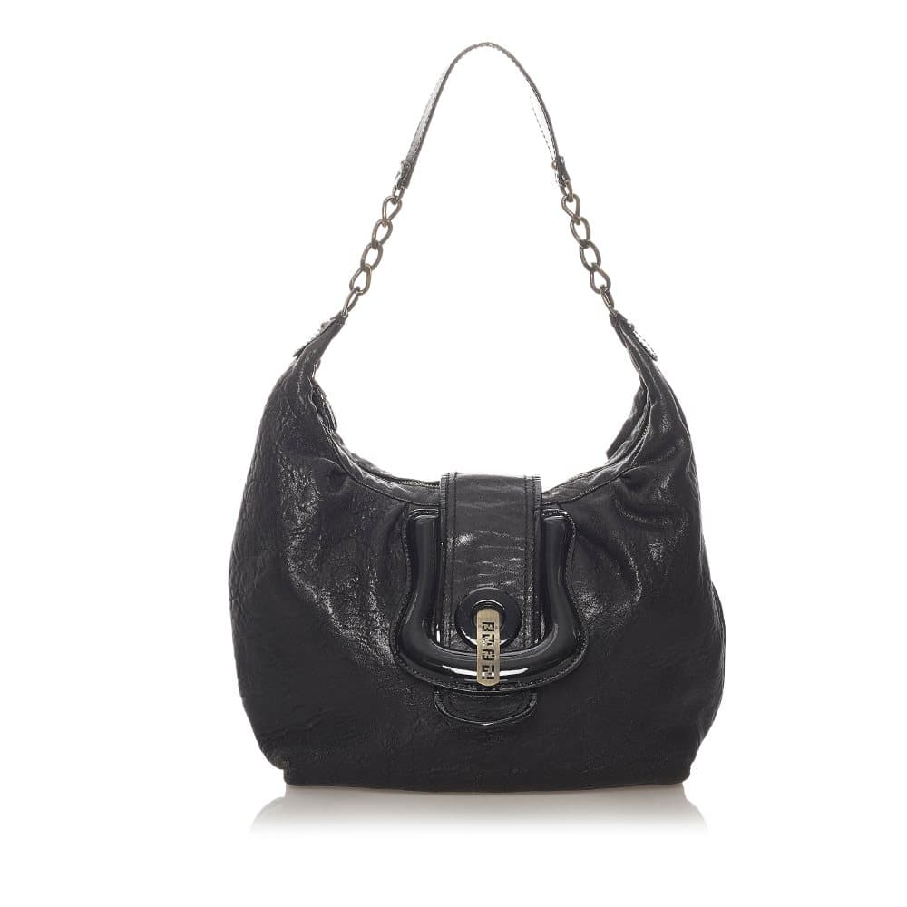 Pre-owned Fendi Leather Shoulder Bag Black
