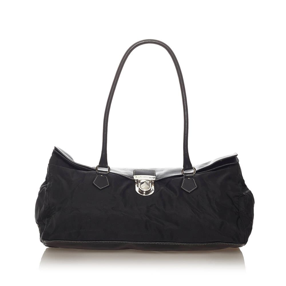 Pre-owned Prada Tessuto Easy Shoulder Bag Black