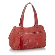 Pre-owned Loewe Anagram Leather Shoulder Bag Red