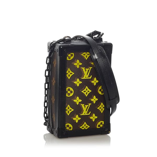 Pre-owned Louis Vuitton Monogram Tuffetage Vertical Soft Trunk Brown
