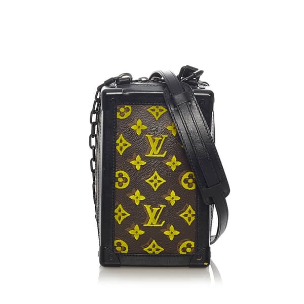 Pre-owned Louis Vuitton Monogram Tuffetage Vertical Soft Trunk Brown