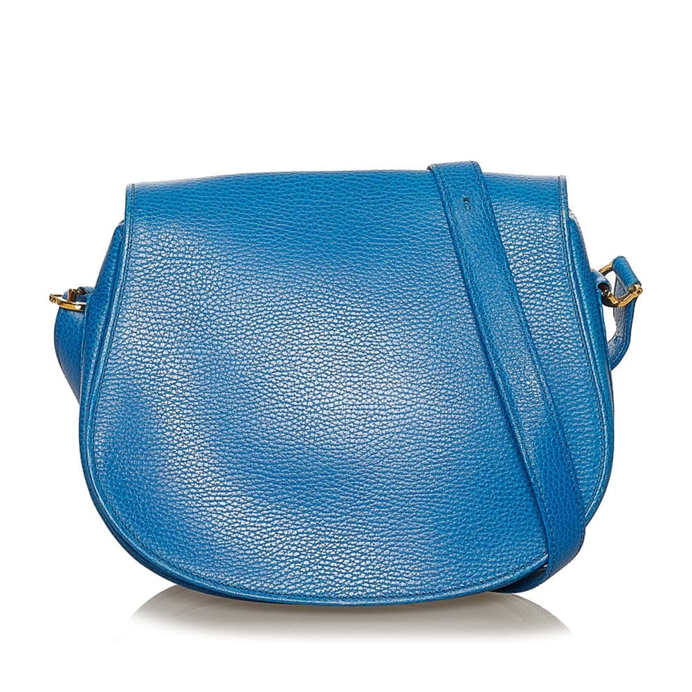 Pre-owned Cartier Must de Cartier Leather Shoulder Bag Blue