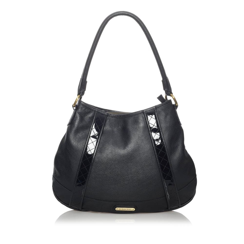 Pre-owned Burberry Leather Shoulder Bag Black