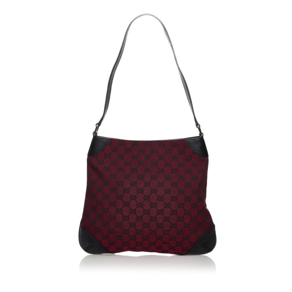 Pre-owned Gucci GG Canvas Shoulder Bag Red