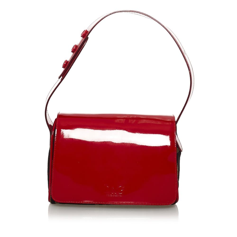 Pre-owned Dolce&Gabbana Patent Leather Shoulder Bag Red