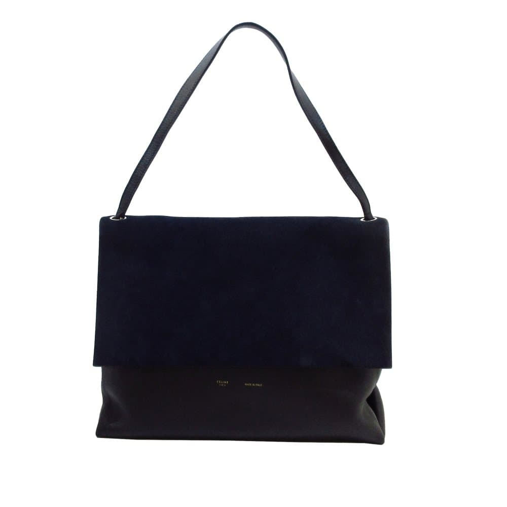 Pre-owned Celine All Soft Leather Shoulder Bag Blue