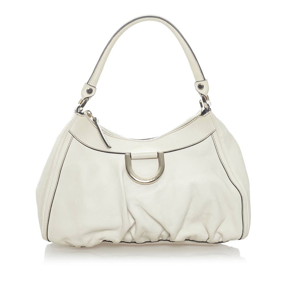Pre-owned Gucci Abbey D-Ring Shoulder Bag White