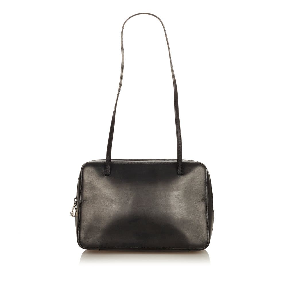 Pre-owned Gucci Leather Shoulder Bag Black