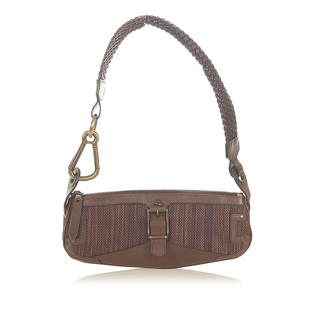 Pre-owned Burberry Canvas Shoulder Bag Brown