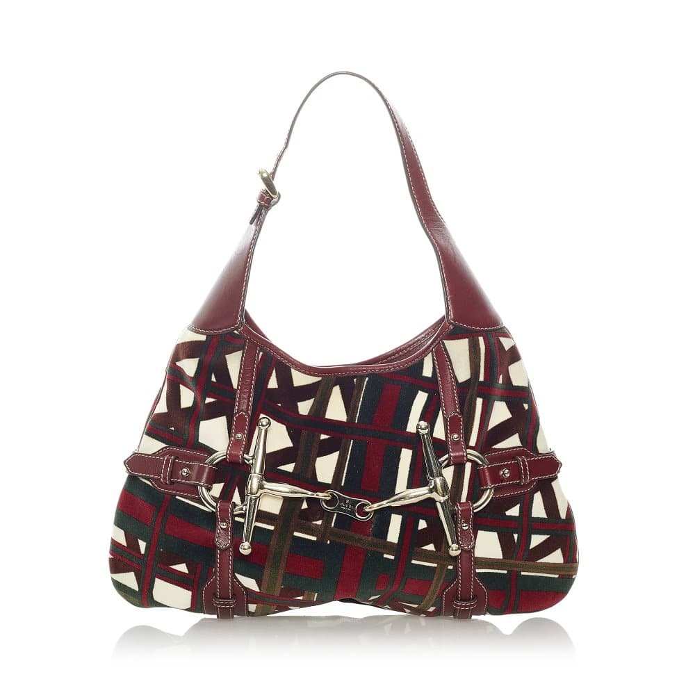 Pre-owned Gucci 85th Anniversary Horsebit Shoulder Bag Red