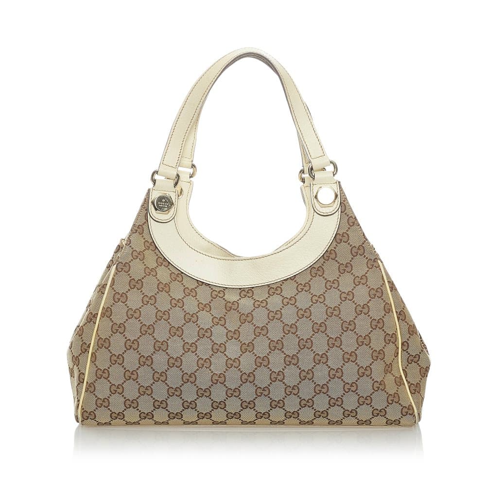 Pre-owned Gucci GG Canvas Charmy Shoulder Bag Brown