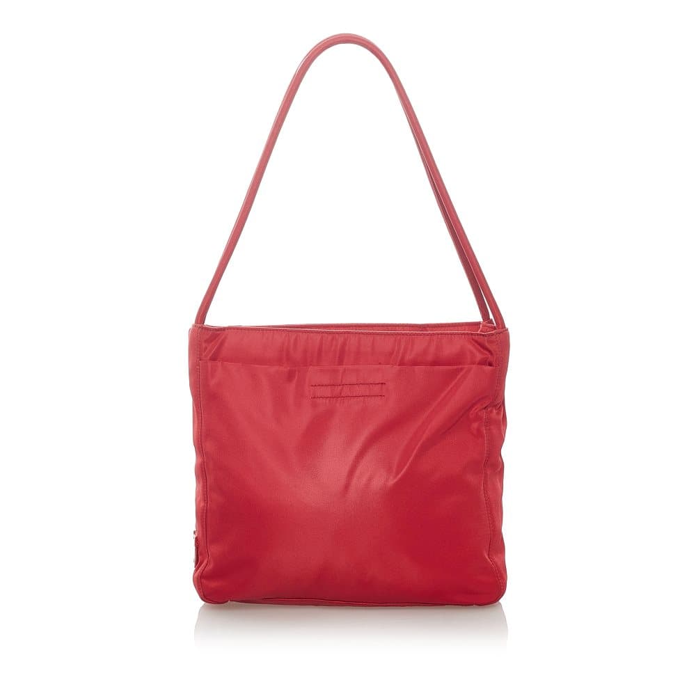 Pre-owned Prada Tessuto Shoulder Bag Red