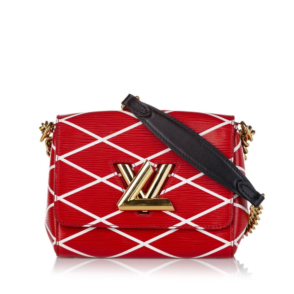 Pre-owned Louis Vuitton Epi Malletage Twist PM Red