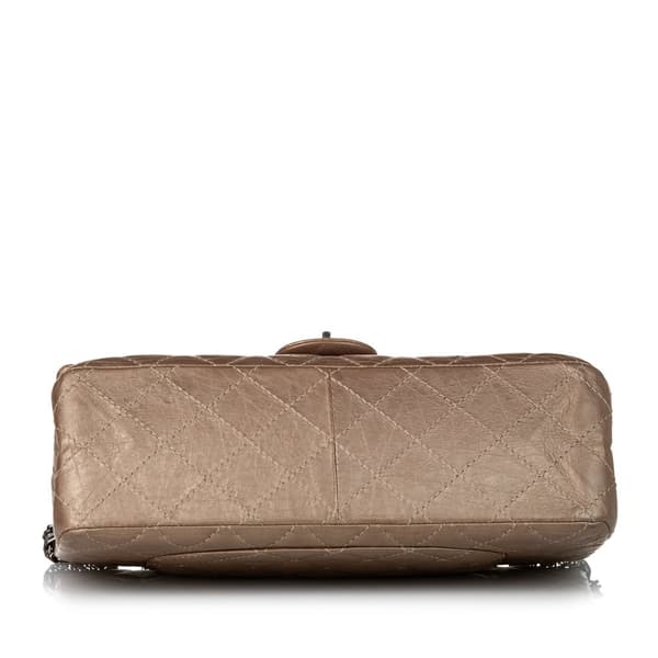 Pre-owned Chanel Reissue 228 Lambskin Double Flap Bag Brown