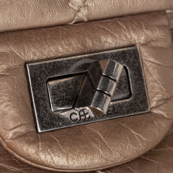 Pre-owned Chanel Reissue 228 Lambskin Double Flap Bag Brown